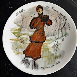 Vintage Plate - Colette - Series 'Les Femmes du Siecle - 1890'
